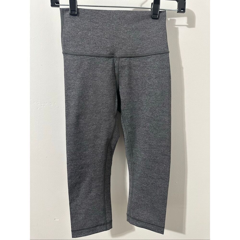 Lululemon Wunder Under Hi-Rise 1/2 Tight *Luxtreme 17" Heathered Black. A828 - Picture 1 of 5
